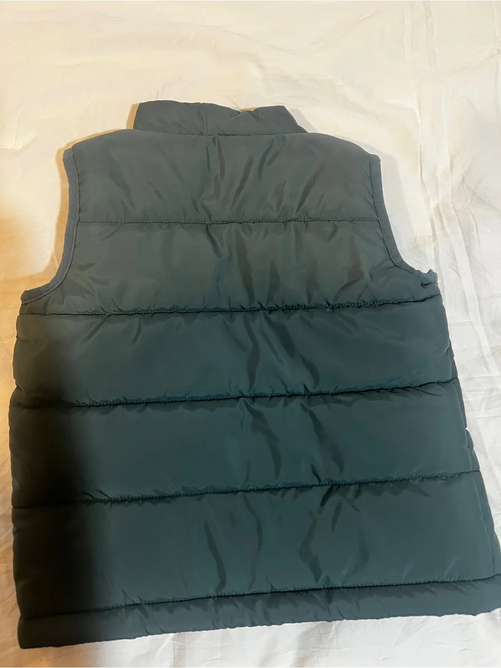 Nike Olive Green and Black Kids' Puffer Vest - Youth 3T